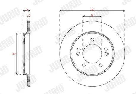 TARCZA HAM./TY┼ü/ HYUNDAI CRETA 2.0 16-21 Jurid 563592JC