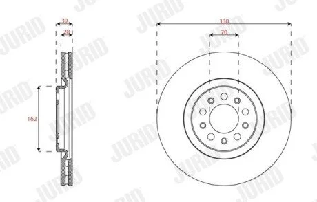 TARCZA HAM./PRZ/ JEEP RENEGADE 1.3 20- Jurid 563683JC1