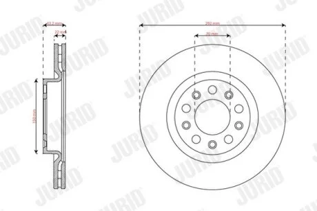 Гальмівний диск задній ALFA ROMEO Giulia, Stelvio Jurid 563730JC