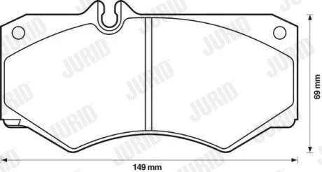 Гальмівні колодки передні Mercedes G-Class (W460, W461, W463) / VW LT Jurid 571272J