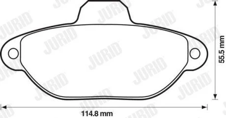 FIAT Тормозные колодки передние Punto -99Cinquecento 700,900,1.1 92- Jurid 571749J (фото 1)