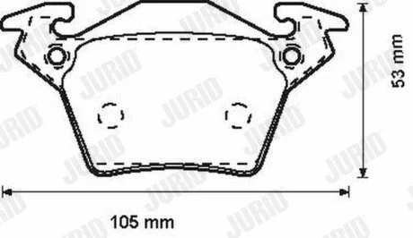 Гальмівні колодки задні Mercedes Vito W638 Jurid 571947J