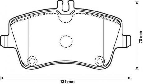 Гальмівні колодки передні Mercedes C-Class, CLC, CLK, SLK Jurid 571986J