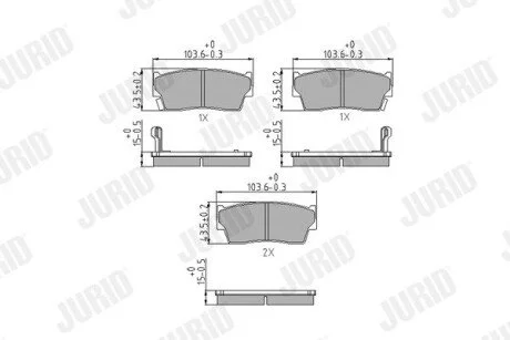 SUZUKI Тормозные колодки передн.Vitara 1,6 88- Jurid 572166J