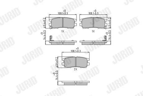 Колодки гальмівні дискові Jurid 572200J
