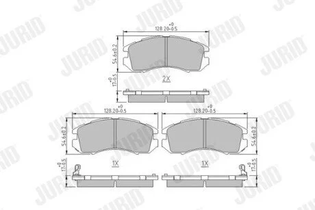 SUBARU Тормозные колодки передн.Subaru Impreza,Legacy 89-00 Jurid 572275J