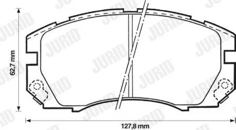 Колодки тормозные дисковые передние Jurid 572377J