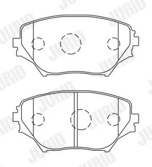 TOYOTA Тормозные колодки передние Rav 4 00- Jurid 572487J