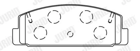Гальмівні колодки задні Mazda 323, 6, 626, Premacy, RX-7 Jurid 572490J