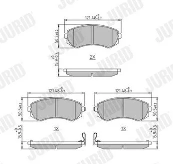 Колодки гальмівні дискові Jurid 572541J