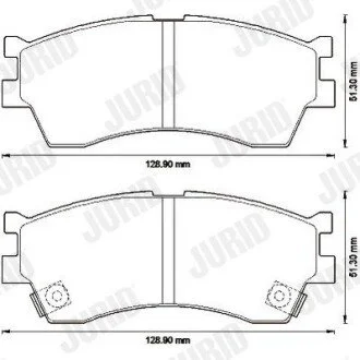 KIA Тормозные колодки передн.Carens,Clarus 1,8i 16V/2,0i 16V Jurid 572560J