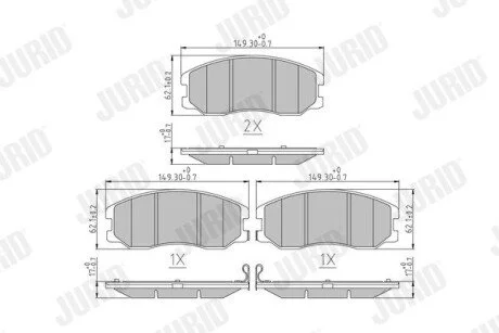 Гальмівні колодки передні CHEVROLET CAPTIVA OPEL ANTARA Jurid 572570J