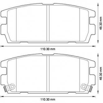 Гальмівні колодки задні Hyundai Terracan (2001->) Jurid 572581J (фото 1)