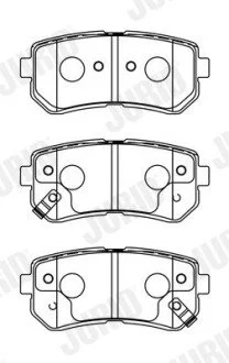 Гальмівні колодки задні Hyuidai i20, i30, ix20, ix35, Tucson / Kia Sportage II, III Jurid 572604J