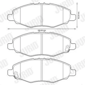 TOYOTA Тормозные колодки передн.Hilux III 05- Jurid 572641J
