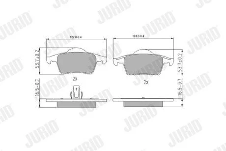 Гальмівні колодки задні Volvo S60, S70, S80, XC70, V70, C70 Jurid 573021J