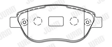 PEUGEOT Тормозные колодки передн.307 01-,Citroen Berlingo,Fiat Doblo Jurid 573031J