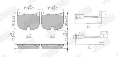 Гальмівні колодки передні Mercedes CLS / E / S /SL / SLR Jurid 573180J