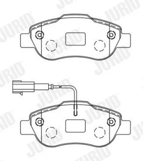 FIAT Колодки тормозные передн.Panda 03-,500,Ford Ka 08- Jurid 573266J