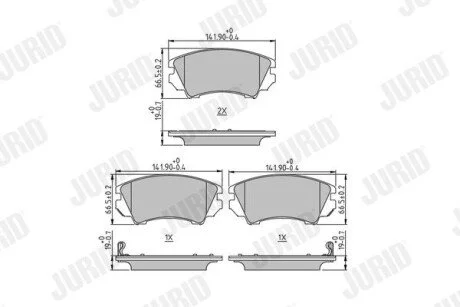 OPEL Тормозные колодки передн.Astra J,Insignia 08-,Zafira,Saab Jurid 573270J