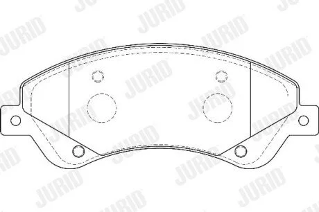 FORD Тормозные колодки дисковые передн.Transit 06- Jurid 573276D (фото 1)