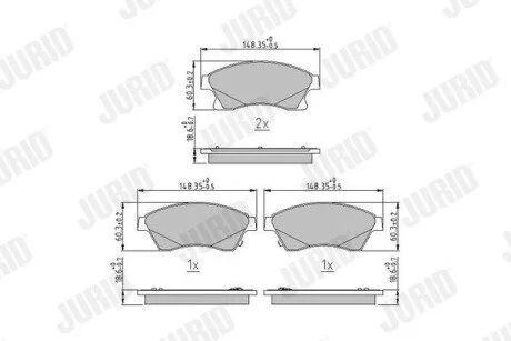 Гальмівні колодки передні Opel Astra / CHEVROLET CRUZE / Aveo Jurid 573332J
