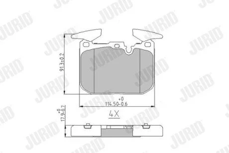 Гальмівні колодки передні M-Series BMW 1 Series / 2 Series / 3 Series / 4 Series / I8 Jurid 573355J