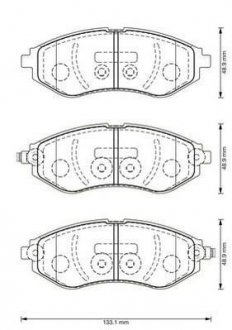 Дисковые тормозные колодки, комплект Jurid 573371J (фото 1)