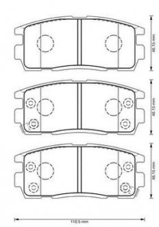 Гальмівні колодки задні Opel Antara / Chevrolet Captiva Jurid 573386J (фото 1)