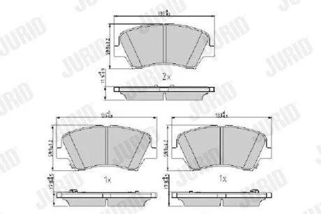 Дисковые тормозные колодки Jurid 573406J