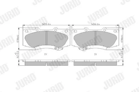 Колодки гальмівні дискові TOYOTA HILUX Jurid 573435J