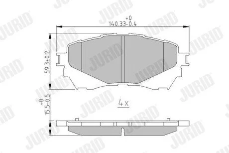Колодки гальмівні дискові MAZDA 6 12 -> Jurid 573444J