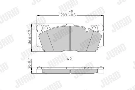 Колодки тормозные дисковые передние BMW Jurid 573617J