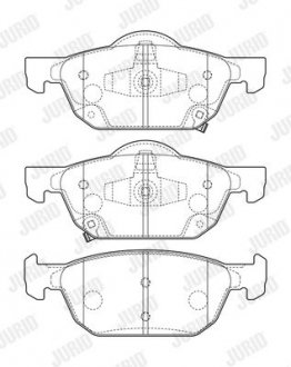 Гальмівні колодки передні Honda Civic IX, X Jurid 573670J