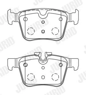 Колодки тормозные дисковые передние JAGUAR / LAND ROVER / VOLVO Jurid 573772J