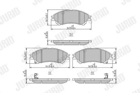 Колодки гальмівні дискові SUZUKI SX4 1.6 13 -> Jurid 573777J