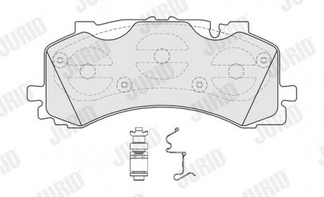 Колодки гальмівні (передні) Audi A6/A7/A8/Q8 17-/Q7 15-/VW Touareg 17- Jurid 573902J