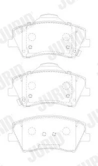 Гальмівні колодки передні Hyundai Ioniq (2016->) Jurid 573911J