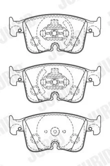 Фото 1 - гальмівні колодки передні VW Golf/ AUDI A3/ SKODA Octavia Jurid 574084J Гальмівні колодки передні VW Golf/ AUDI A3/ SKODA Octavia Jurid 574084J (фото 1)