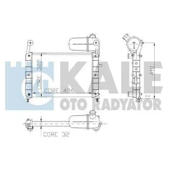 KALE FIAT Радиатор охлаждения Tempra,Tipo 1.4/1.6 88- KALE OTO RADYATOR 101500