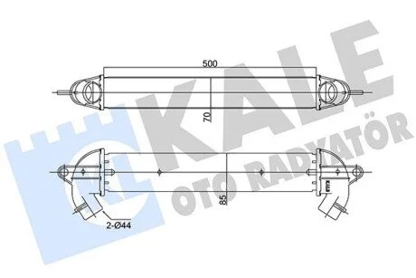 KALE FIAT Интеркулер Doblo 1.3/1.9JTD 01- KALE OTO RADYATOR 157000