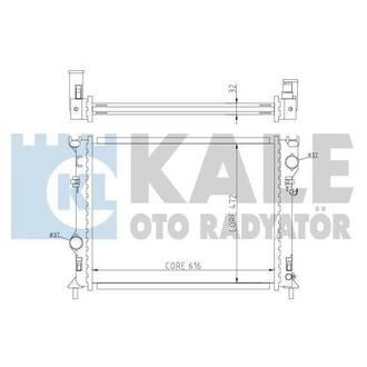 KALE CHRYSLER Радиатор охлаждения 300C 2.7/5.7 04- KALE OTO RADYATOR 341940
