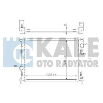 KALE CHRYSLER Радиатор охлаждения 300C 2.7/5.7 04- KALE OTO RADYATOR 341940