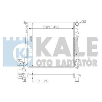 KALE HYUNDAI Радиатор охлаждения ix35,Kia Sportage 1.7/2.0CRDi 10- KALE OTO RADYATOR 341960 (фото 1)