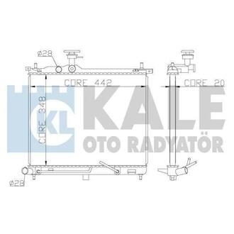 KALE HYUNDAI Радиатор охлаждения с АКПП i10 1.1 08- KALE OTO RADYATOR 341970
