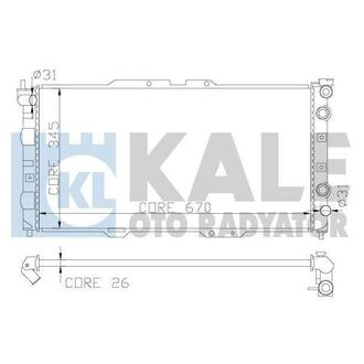 KALE MAZDA Радиатор охлаждения Mazda 323 F V 1.5/1.8 94- KALE OTO RADYATOR 342015 (фото 1)