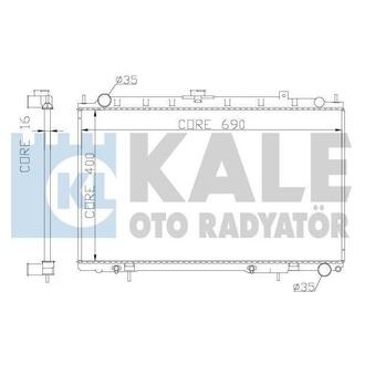 KALE NISSAN Радиатор охлаждения Maxima QX IV 2.0/3.0 00- KALE OTO RADYATOR 342045 (фото 1)