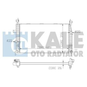 KALE OPEL Радиатор охлаждения Meriva A 1.4/1.8 KALE OTO RADYATOR 342070