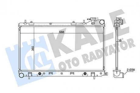 Радіатор охолодження Subaru Forester KALE OTO RADYATOR 342105 (фото 1)