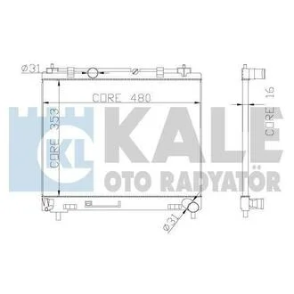 KALE TOYOTA Радиатор охлаждения Yaris 1.4 D-4D 05- KALE OTO RADYATOR 342140